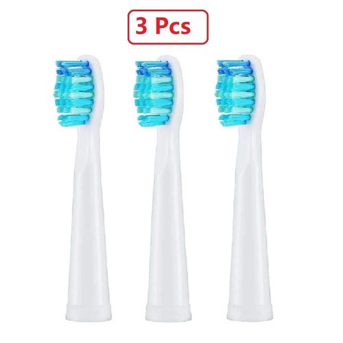 3/4/8/12/16 Pièces Têtes De Brosse De Rechange Pour Seago Pour Fairywill Tête De Brosse À Dents Électrique Dupont Brosse À Poils Recharge Nettoyage Des Dents - Type 3 Pcs White