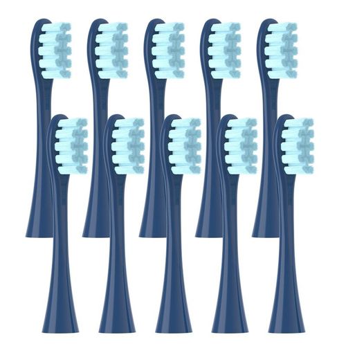 Têtes de rechange pour brosse à dents Oclean Flow/X/X PRO/Z1/F1/One/Air 2/SE,10 pièces,poils souples DuPont soniques - Type 10pcs Blue #A