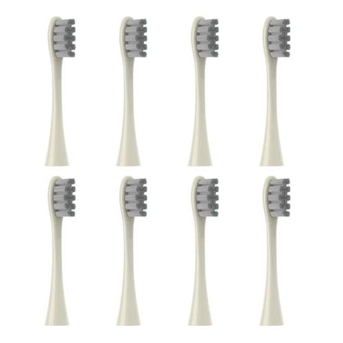 Têtes De Brosse De Rechange Pour Oclean X/X Pro/Z1/F1/One/Air 2/Se/Flow Dupont,Buses À Poils Souples Et Adaptées,8 Pièces - Type 8pcs Beige