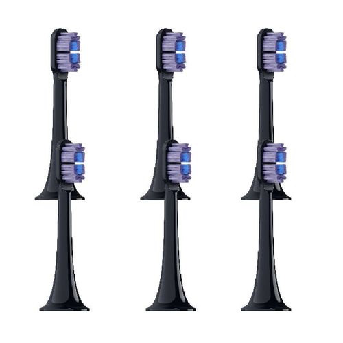 Têtes de brosse de rechange pour XIAOMI MIJIA T300/500,brosse à dents électrique sonique,aspirateur DuPont,buses adaptées à poils souples,6/8 pièces - Type 6pcs Purple