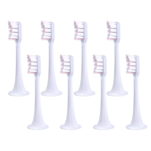 Têtes de brosse de rechange pour XIAOMI MIJIA T300/500,brosse à dents électrique sonique,aspirateur DuPont,buses adaptées à poils souples,6/8 pièces - Type 8pcs Pink
