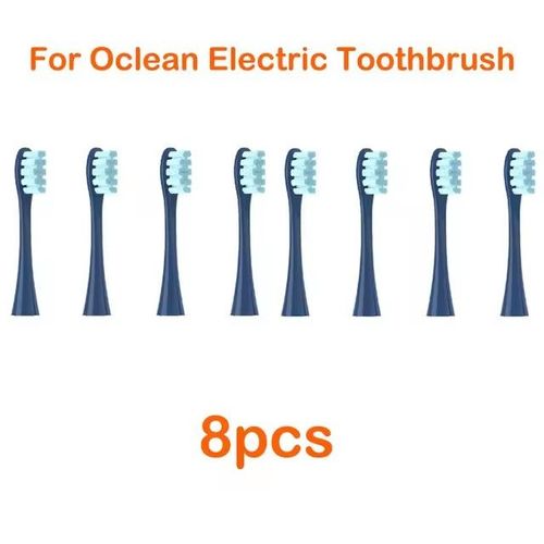 Têtes de brosse à dents électrique pour Oclean X/X PRO/Z1/F1/One/Air 2/SE Sonic,poils souples pour aspirateur,8/12 pièces - Type 8pcs dark blue
