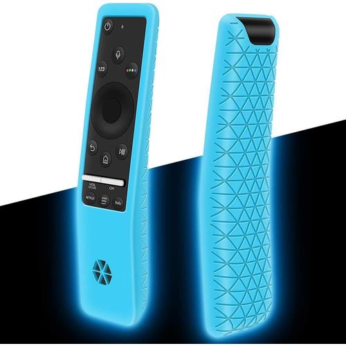 Étui De Protection Pour Telecommande Samsung Bn59 Series, Antidérapant Antichoc Housse Coque En Silicone Pour Télécommande Tv Samsung (Glow Blue)[NOU630651]