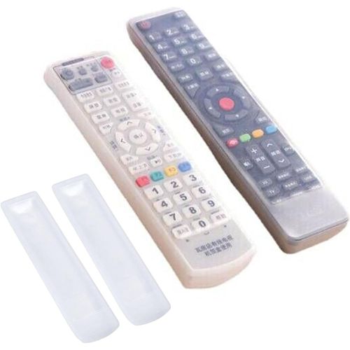 Étui En Silicone Pour Télécommande, Housse De Protection Pour Télécommande En Silicone, Couverture Télécommandée Boîtier, Étanche, Anti-Poussière, 18.5 * 5Cm + 21Cm*5Cm Transparent[NOU630437]
