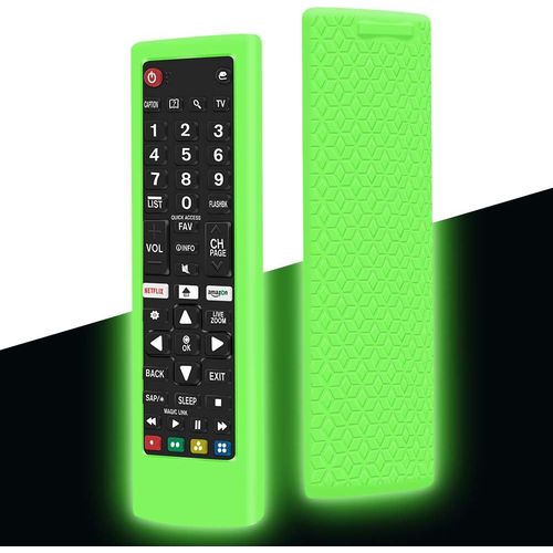 Étui De Protection En Silicone Pour Lg Télécommande Akb75095308 Akb74915324 Akb73715601, Antidérapant Housse Coque Compatible Avec Lg Tv Remote (Glow Green)[NOU630245]