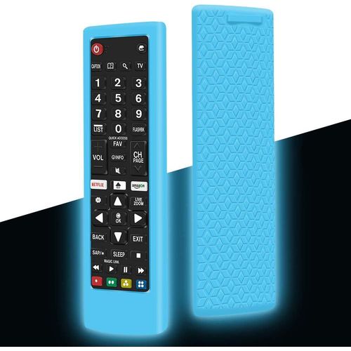 Étui De Protection En Silicone Pour Lg Télécommande Akb75095308 Akb74915324 Akb73715601, Antidérapant Housse Coque Compatible Avec Lg Tv Remote (Glow Blue)[NOU630246]