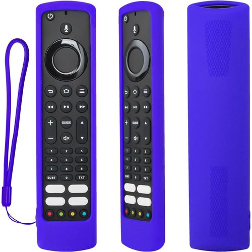 Housse Coque En Silicone Pour Jvc/Bush/Toshiba/Xiaomi/Fire Tv Télécommande Vocale, Etui De Protection Pour Jvc Télécommande, Antidérapage, Antisismique, Lavable (Bleu)[NOU630341]