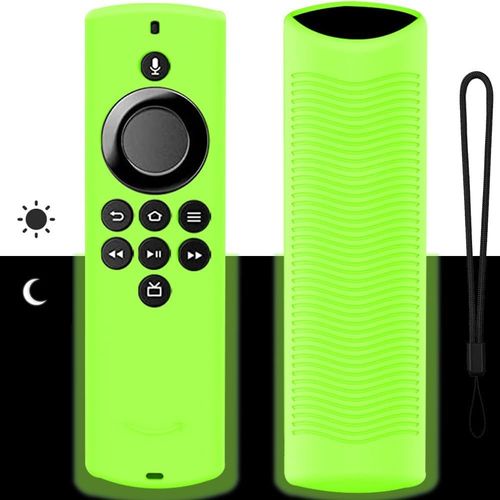 Telecommande Silicone Boîtier De Télécommande Pour Fire Tv Stick Lite 2020 Alexa Sprachfernbedienung,Protege Antidérapante Coque Étui-Brille Dans Le Noir[NOU632091]
