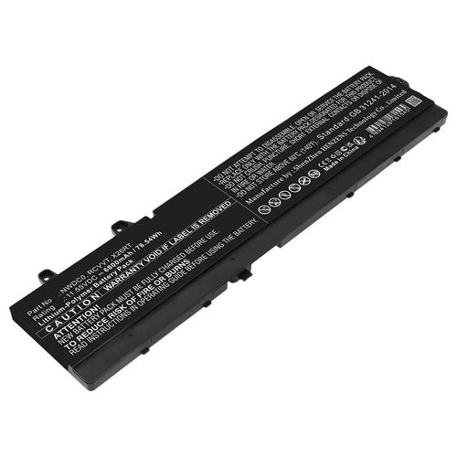 DLH - Batterie de portable (équivalent à : Dell 0RCVVT, Dell 0X9FTM, Dell 5JMD8, Dell 965V4, Dell NWDC0, Dell RCVVT, Dell X26RT, Dell X9FTM) - lithium-polymère - 6800 mAh - 79 Wh