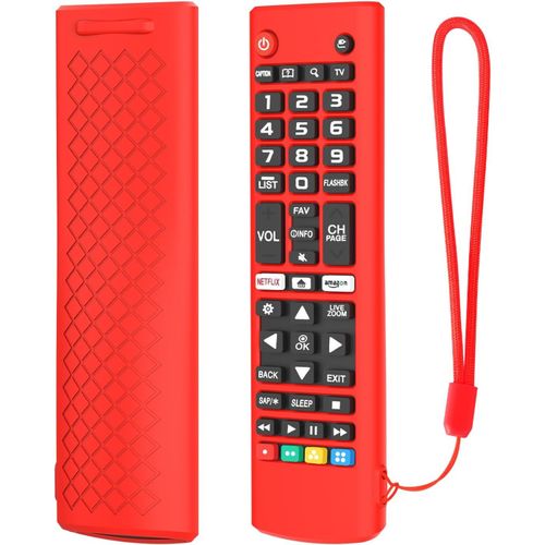 Coque Compatible Avec Lg Tv Remote Akb75095307 Akb75375604 Akb74915305, Ultra-Mince Et Léger, Anti-Chute, Anti-Collision, Housse De Protection En Silicone Pour Télécommande.Rouge[NOU632397]