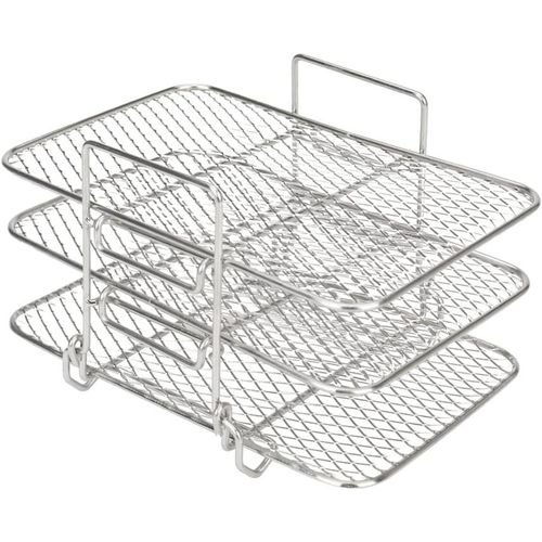 Support de friteuse à air comprimé pour friteuse Ninja Dual Air Fryer en acier inoxydable 304,accessoires de friteuse à air multifonction compatibles avec friteuse à air Ninja DZ201/DZ401/AF300UK