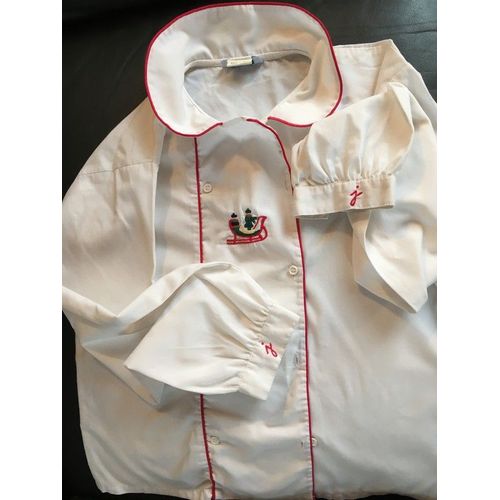 Chemisier Blanc Avec Broderie &#34 Jacadi &#34 Taille 10 Ans