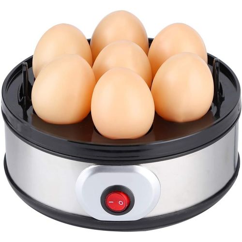 Cuiseur Oeuf De 350 W, Cuiseur À ?ufs Électrique Multifonction Avec Plateau Oeufs Durs Et Mous Parfaits Jusqu'À 7 ?ufs(Argent1)[GAU641532]