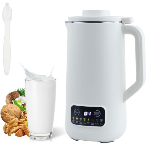 Machine À Lait Végétaux, 600Ml Machine À Lait De Noix Automatique, Machine À Lait De Soja Avec 10 Lames De Feuilles, Blender Multifonctions Chauffant Professionnel Pour Avoine, Soj[GAU640976]