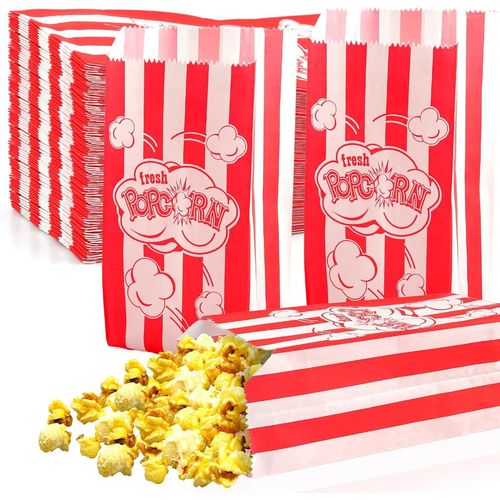 200 Pcs Petites Boite Pop Corn, Sachet Pop Corn, Sac À Pop Corn En Matériau Résistant À L'Huile Pour Machines À Pop Corn, Boîte À Pop Corn Classique Pour Party, Carnival, Cinéma (R[GAU640731]