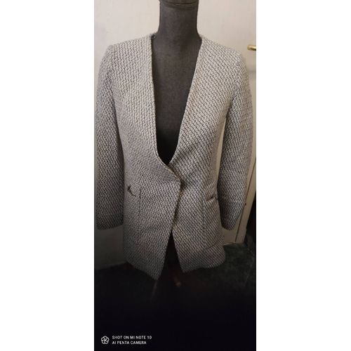 Veste Femme Taille 38 Zara Bleu Marine