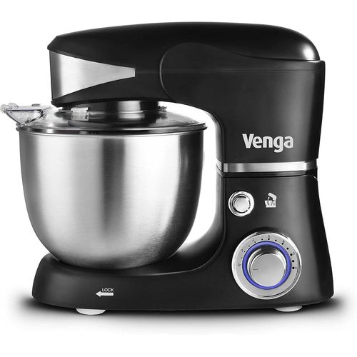 Robot Pâtissier, Bol Inox 5 L, 4 Accessoires Et Livre De Recettes, 1000 W, Noir, Vg M 3014[GAU642764]