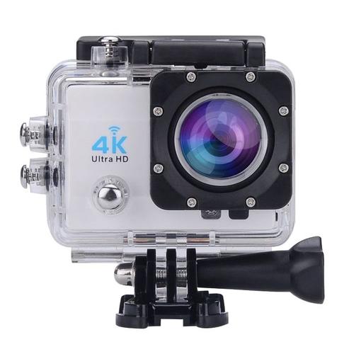 Caméra Sport 4K 16Mp Étanche Grand Angle 170° Wifi Écran LCD 2 Pouces HDMI Blanc + SD 8Go YONIS