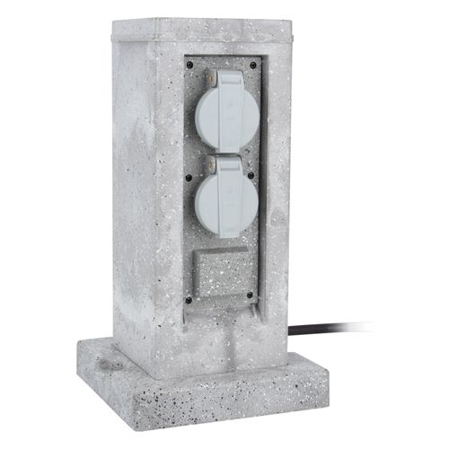 Borne jardin IP44 2x 16A + Programmateur câble H07RN-F 3G1,5mm², 5 mètres - ZENITECH