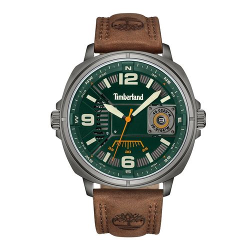 Montre Homme Timberland En Cuir Marron Etanche