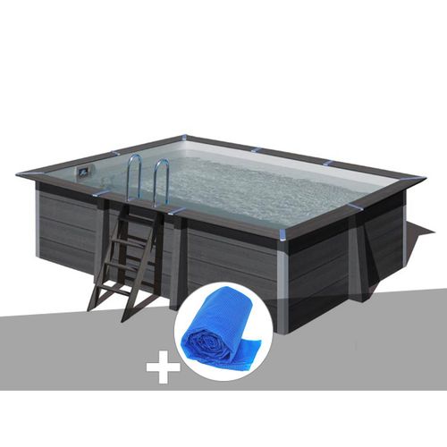 Kit piscine composite Gré Avant-Garde rectangulaire 4,66 x 3,26 x 1,24 m + Bâche à bulles