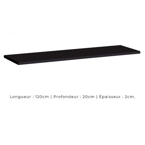 Étagère Murale 120cm Collection Switch. Coloris Noir.