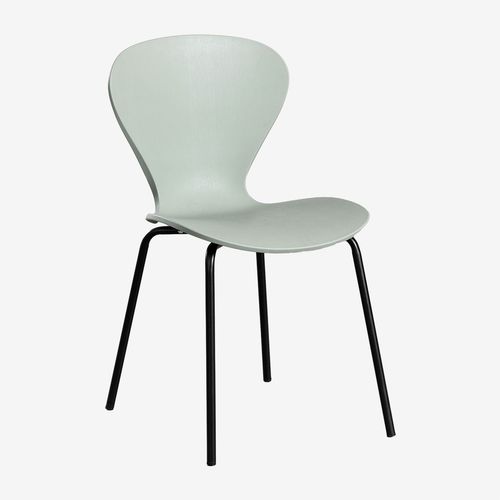 Lot De 2 Chaises De Salle À Manger Empilables Céladon Noir