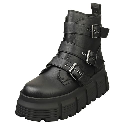 Buffalo Ava Vegan Bottes Bottines Noir