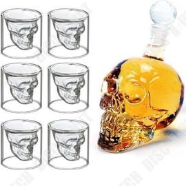 Bouteille pour whisky en tête de mort 500ml 