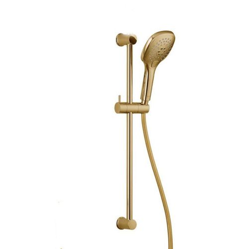 Douche à main plaquée or en plastique abs,barre coulissante en acier inoxydable,pomme de douche à main avec support doré et tuyau de douche BT77 - Type D