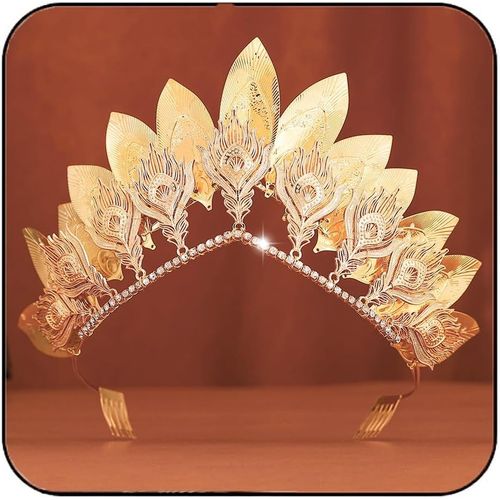 Serre-Tête,Auréole Et Feuilles Dorées,Couronne De La Déesse Marie Pour Fête,Cosplay,Halloween
