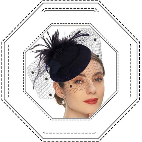 20s Fleur Plume Bandeau Dentelle Voile Fascinateur Chapeau Mariée Cocktail Thé Fête Coiffure Pour Les Femmes