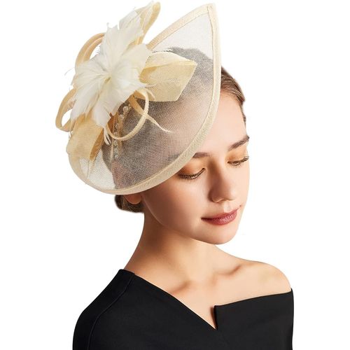 Fascinator Chapeau Plume Mariage Dames Day Bandeau Et Clip Cocktail Tea Party Chapeau Pour Fille Et Femmes.[K10]