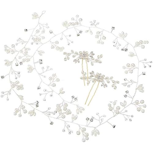 Bandeau De Mariage En Cristal 3 Pièces Avec Perles De Style Vintage Pour Femmes,Filles,Fêtes De Mariage Et Vêtements De Tous Les Jours