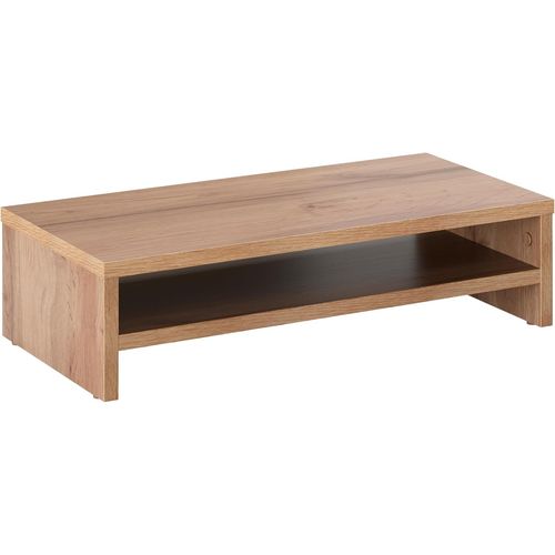 Rehausseur ecran PC 54 x 26 x 14 cm FS0114-EW Support moniteur bureau Chêne marron Wotan