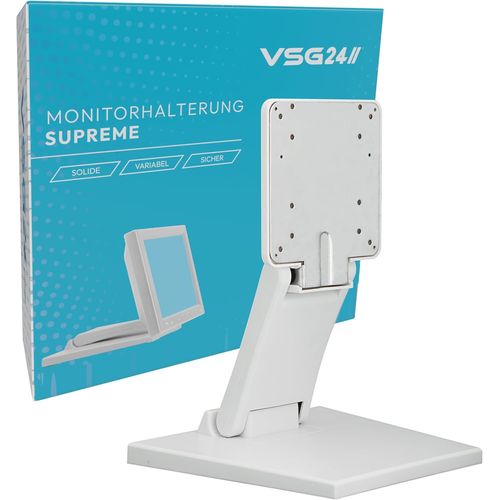 24 92005-Support d'écran Tactile pour PC ou POS,Stable,réglable,Pliable et Ajustable,VESA,métal,pour écrans de 10 à 22 Pouces-Blanc