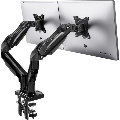 Support Ecran PC 2 Ecran de 13 à 32 Pouces,Bras pour Écran Pc pour Écrans Plats,Bras Ecran PC VESA 75x75/100x100mm