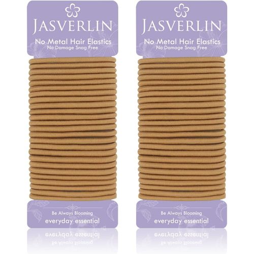 Lot De 50 Élastiques À Cheveux En Nylon Sans Métal Pour Femmes Et Filles-Sans Accrocs-Ne Casse Pas-4 Mm (Marron Cendré Clair)