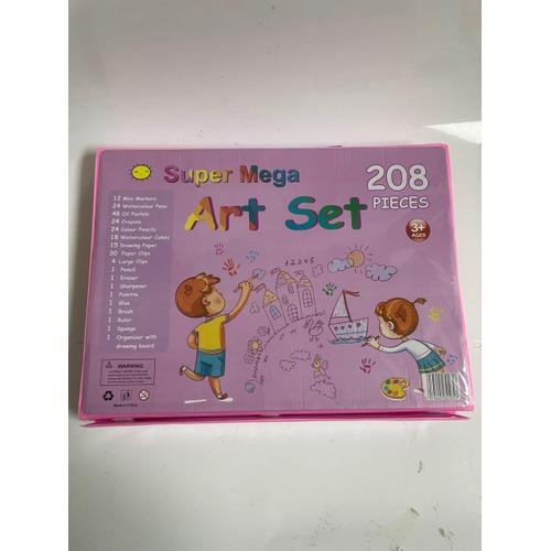 208 pièces Kit de peinture pour enfants avec mallette de peinture