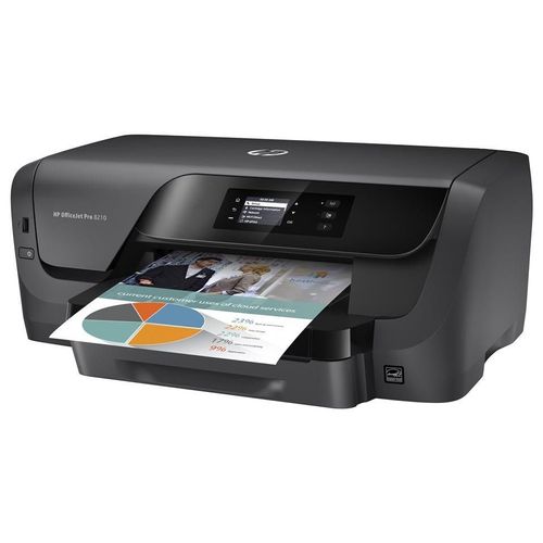 HP Officejet Pro 8210 - Imprimante - couleur - Recto-verso - jet d'encre - A4 - 1200 x 1200 ppp - jusqu'à 22 ppm (mono)/jusqu'à 18 ppm (couleur) - capacité : 250 feuilles - USB 2.0, LAN, Wi-Fi(n)...