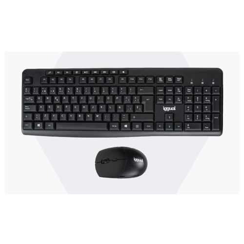 iggual WMK-BUSINESS2 - Ensemble clavier et souris - sans fil - 2.4 GHz - QWERTY - noir