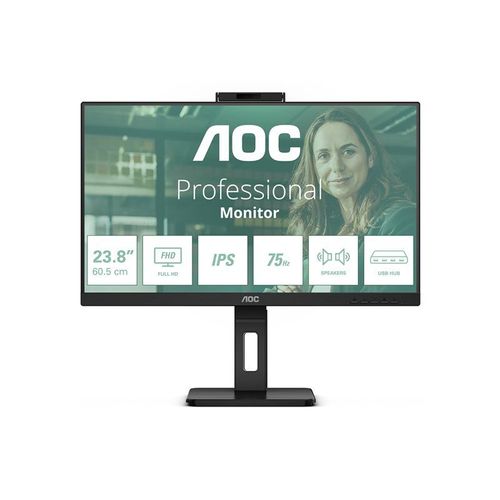 AOC Pro-line 24P3QW - P3 Series - écran LED - 24" (23.8" visualisable) - 1920 x 1080 Full HD (1080p) @ 75 Hz - IPS - 300 cd/m² - 1000:1 - 4 ms - 2xHDMI, DisplayPort - haut-parleurs - noir