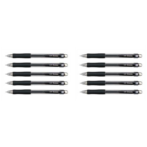 Uni-Ball Lot De 10 Porte-Mines Shalaku M5100 Grip 0,5mm Noir