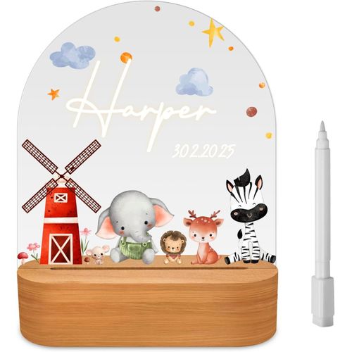 SHIBA-Veilleuse Bébé Personnalisé, Cadeau Naissance Garcon et Fille Original, Idee Cadeau de Nouveau né & Bapteme, Decoration Cham[6