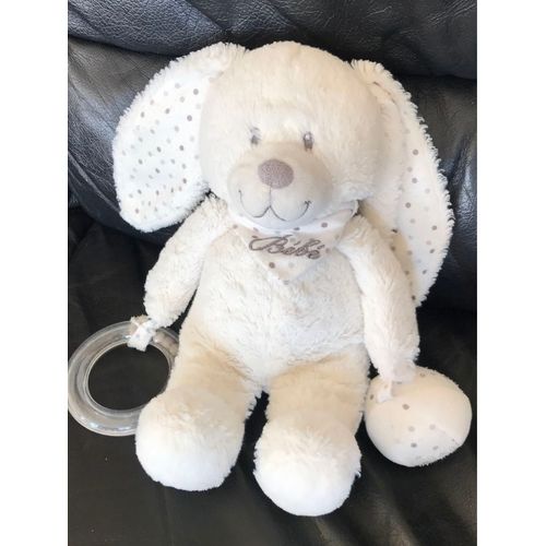 Doudou Peluche Lapin 25-35cm Pommette Bébé Balle Oreilles À Pois