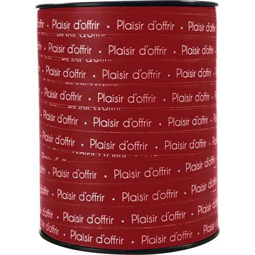 SHIBA-602106C - Une bobine de Ruban Bolduc Plaisir d'offrir - 250 m x 10 mm - Rouge - Ruban décoratif cadeau, DIY, Emballage Cadea[5