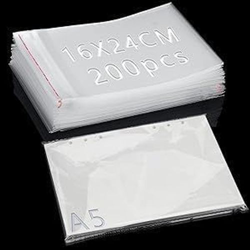 SHIBA-200 Pièces Sac Plastique Transparent 24x16cm Sachet Cellophane Sacs Auto-adhésifs Plastique OPP Sachet Biscuit Sachet Emball[6