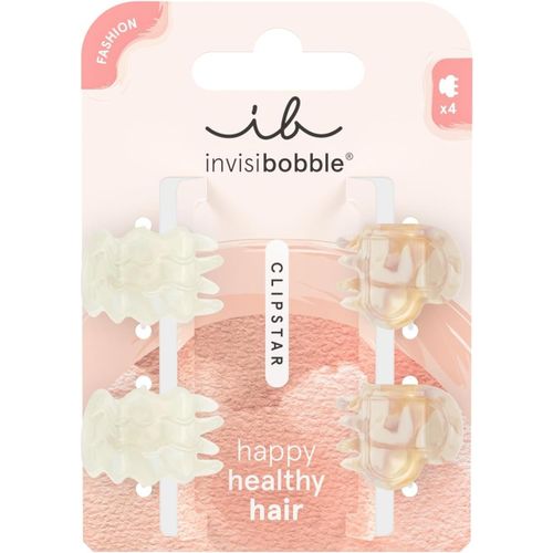 Shiba-Clipstar Xs Petit Rainbow (4 Pièces) \U2013 Set De Barrettes Pour Enfants & Adultes \U2013 Motif C?ur Dans Des Tons Beiges D[1