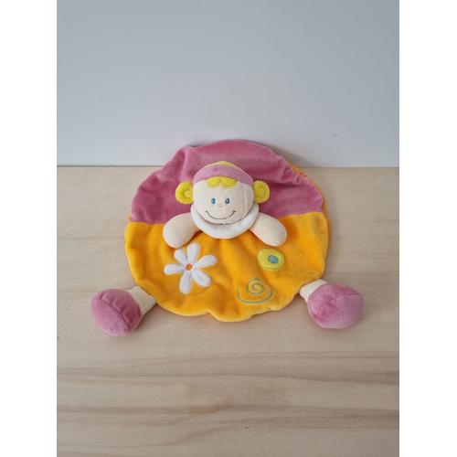 Doudou Fille Orange Rose Babyluna Baby Luna