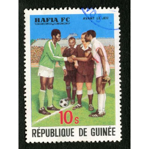 Timbre Oblitéré République De Guinée, Hafia Fc ,Avant Le Jeu, 10 S